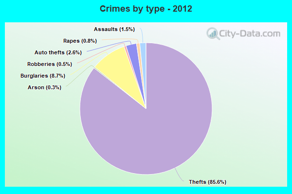 Crimes by type - 2012