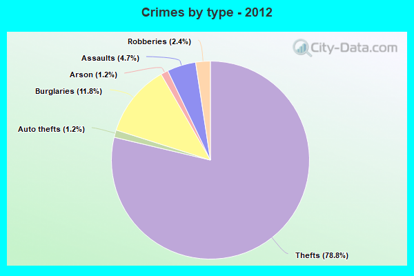 Crimes by type - 2012