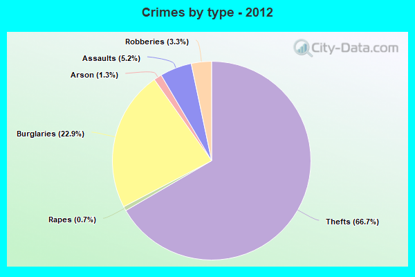 Crimes by type - 2012