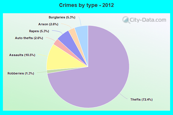 Crimes by type - 2012