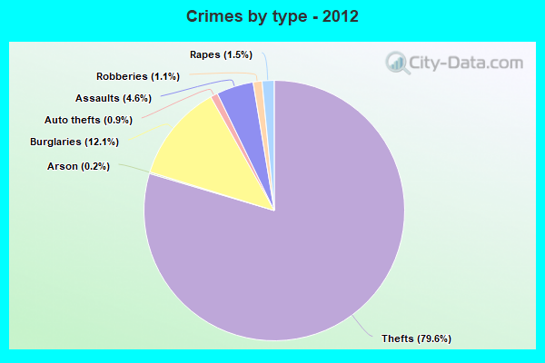 Crimes by type - 2012