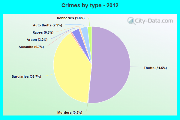 Crimes by type - 2012