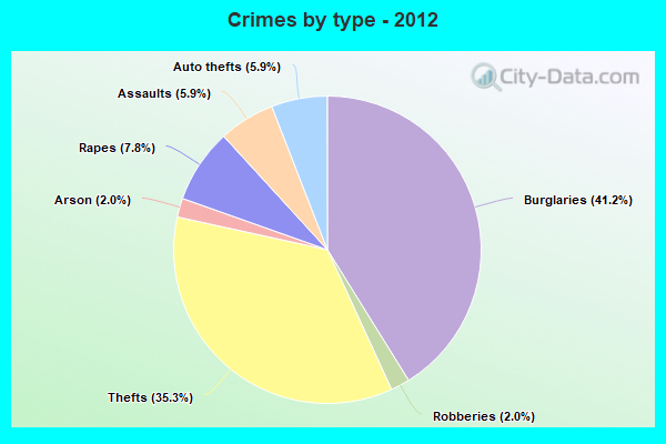 Crimes by type - 2012