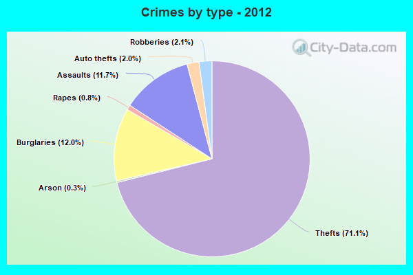 Crimes by type - 2012