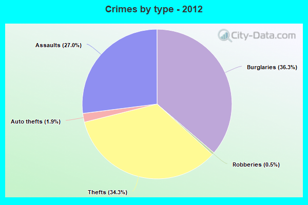 Crimes by type - 2012