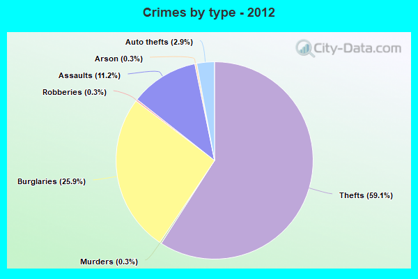 Crimes by type - 2012