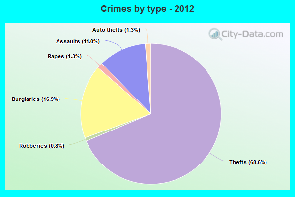 Crimes by type - 2012