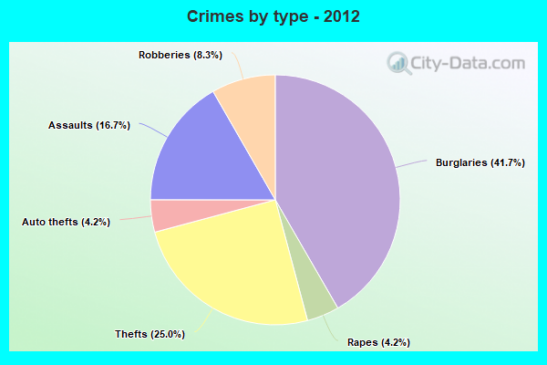 Crimes by type - 2012