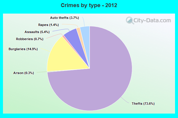 Crimes by type - 2012