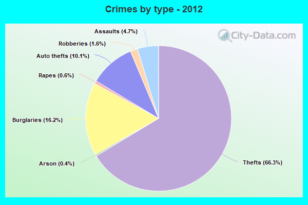 Crimes by type - 2012