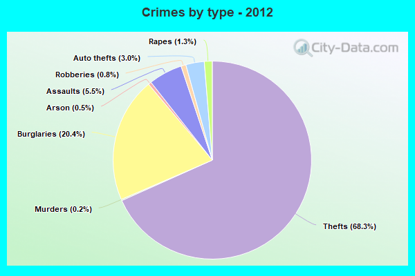 Crimes by type - 2012