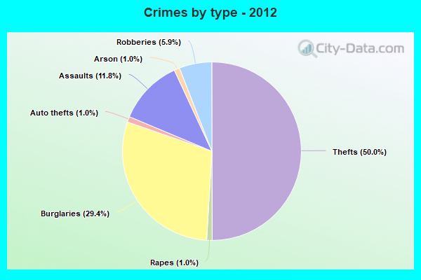 Crimes by type - 2012