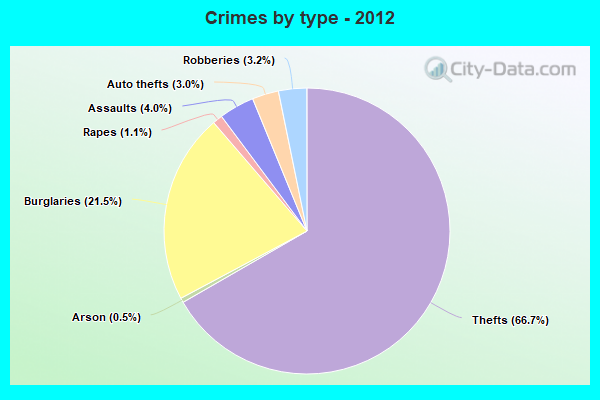 Crimes by type - 2012