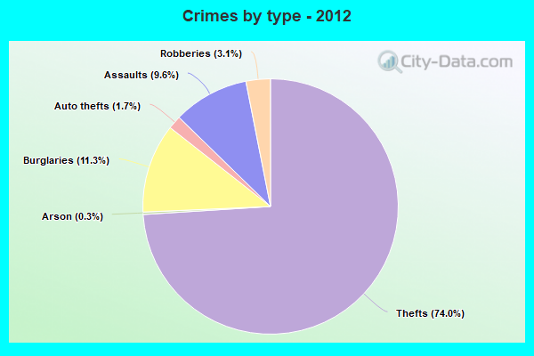 Crimes by type - 2012