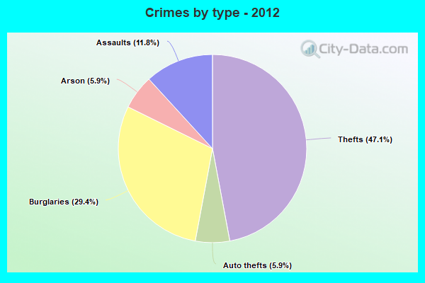 Crimes by type - 2012