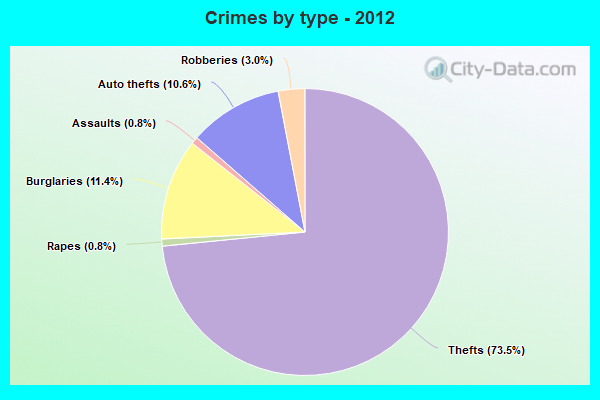 Crimes by type - 2012