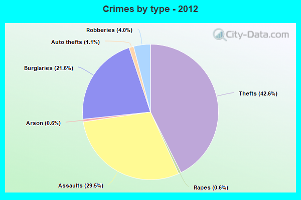 Crimes by type - 2012