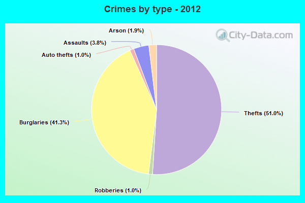 Crimes by type - 2012