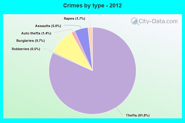 Crimes by type - 2012