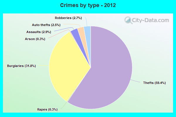 Crimes by type - 2012