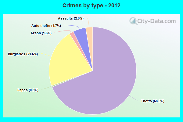 Crimes by type - 2012