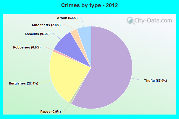 Crimes by type - 2012