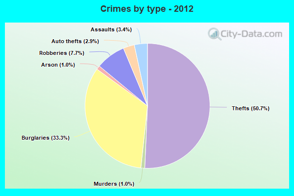 Crimes by type - 2012