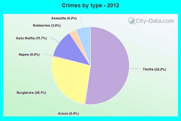 Crimes by type - 2012