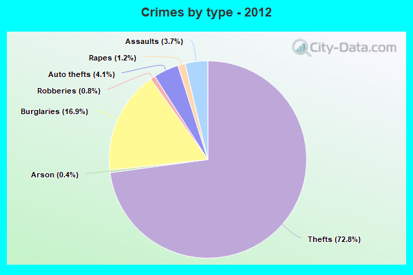 Crimes by type - 2012