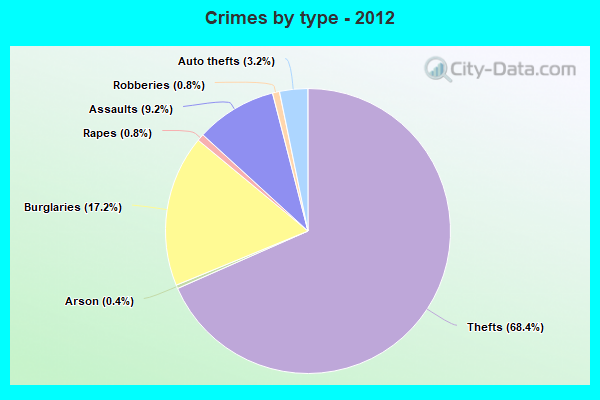 Crimes by type - 2012