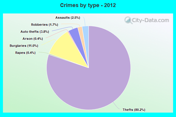 Crimes by type - 2012