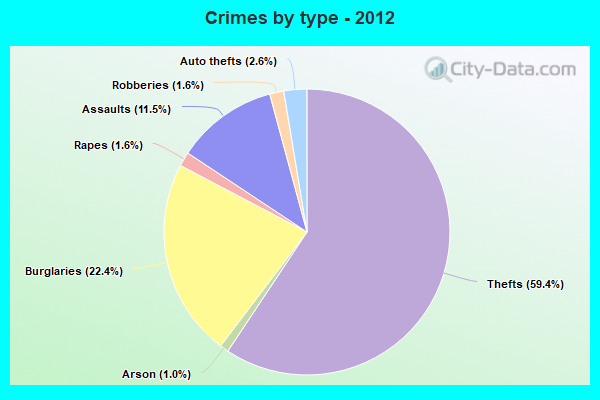 Crimes by type - 2012