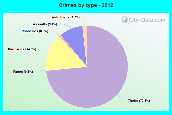 Crimes by type - 2012