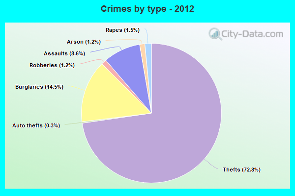 Crimes by type - 2012