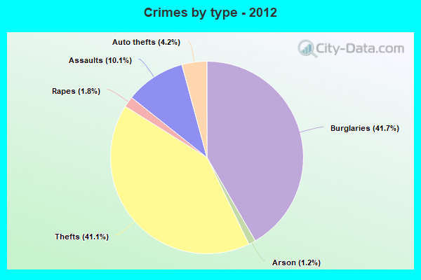 Crimes by type - 2012