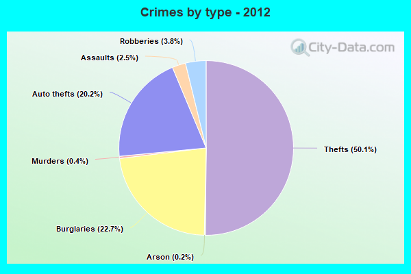 Crimes by type - 2012