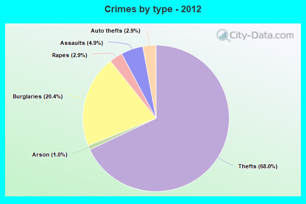 Crimes by type - 2012