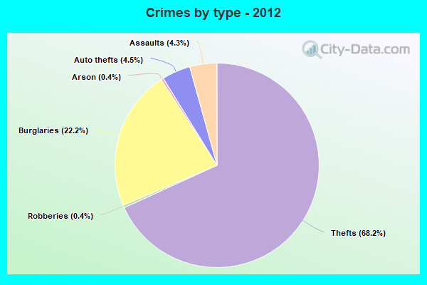 Crimes by type - 2012