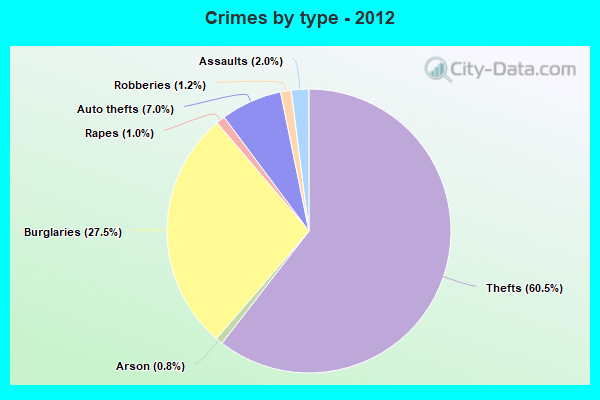 Crimes by type - 2012