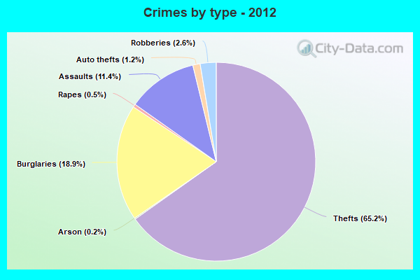 Crimes by type - 2012