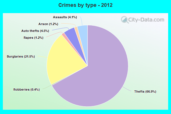 Crimes by type - 2012