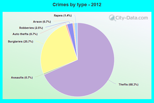 Crimes by type - 2012