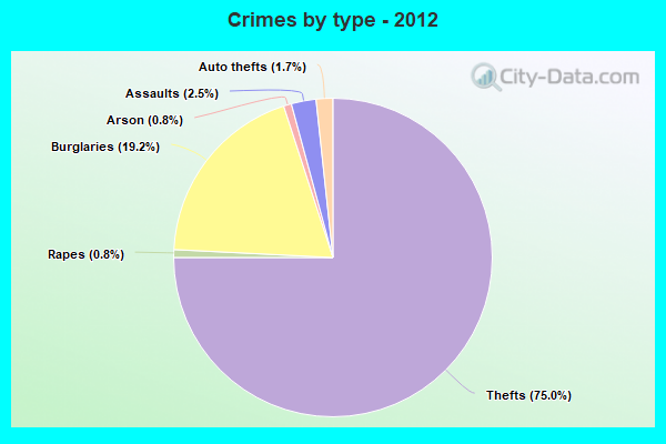 Crimes by type - 2012