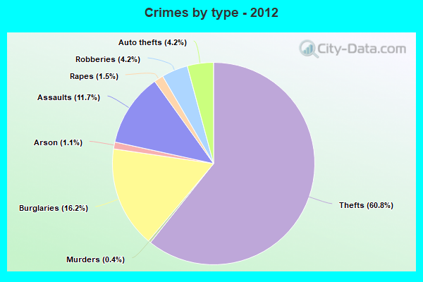 Crimes by type - 2012