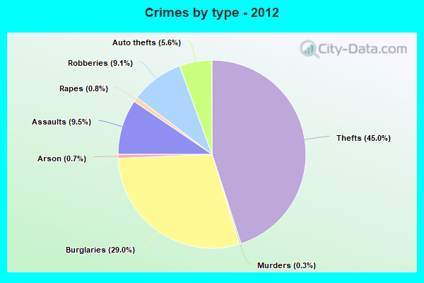 Crimes by type - 2012