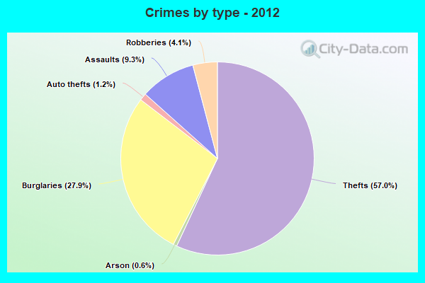 Crimes by type - 2012