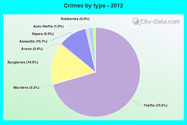 Crimes by type - 2012