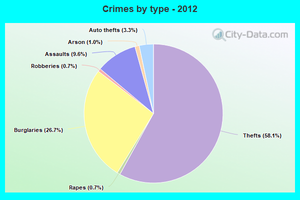 Crimes by type - 2012