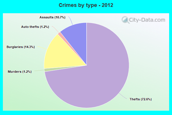 Crimes by type - 2012