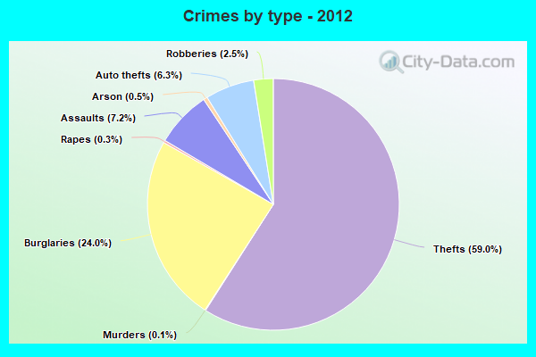 Crimes by type - 2012